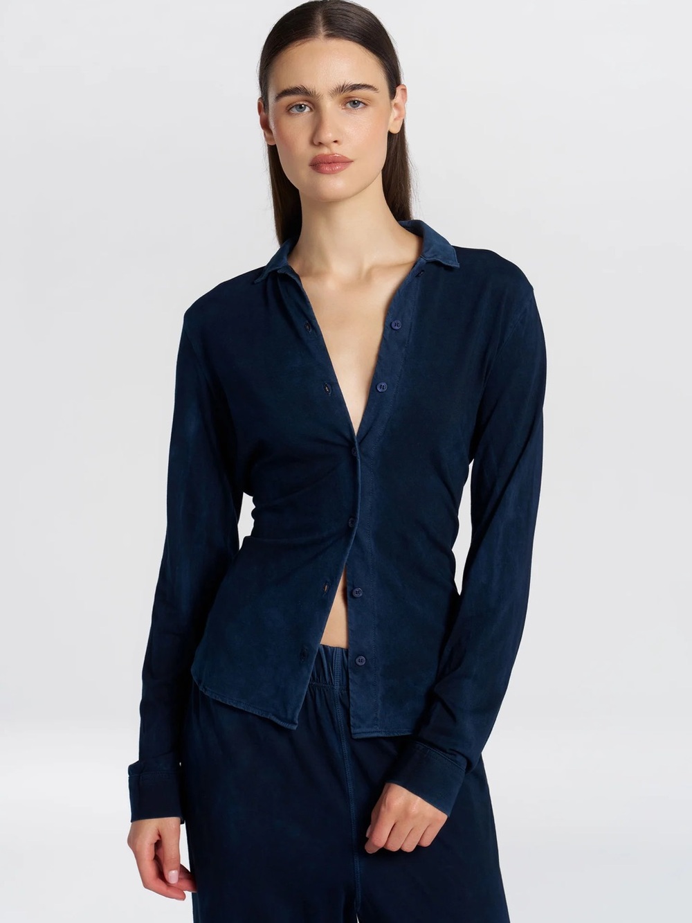 Cotton Citizen Vintage Navy Button-Down Long Sleeve Standard Shirt NWOT